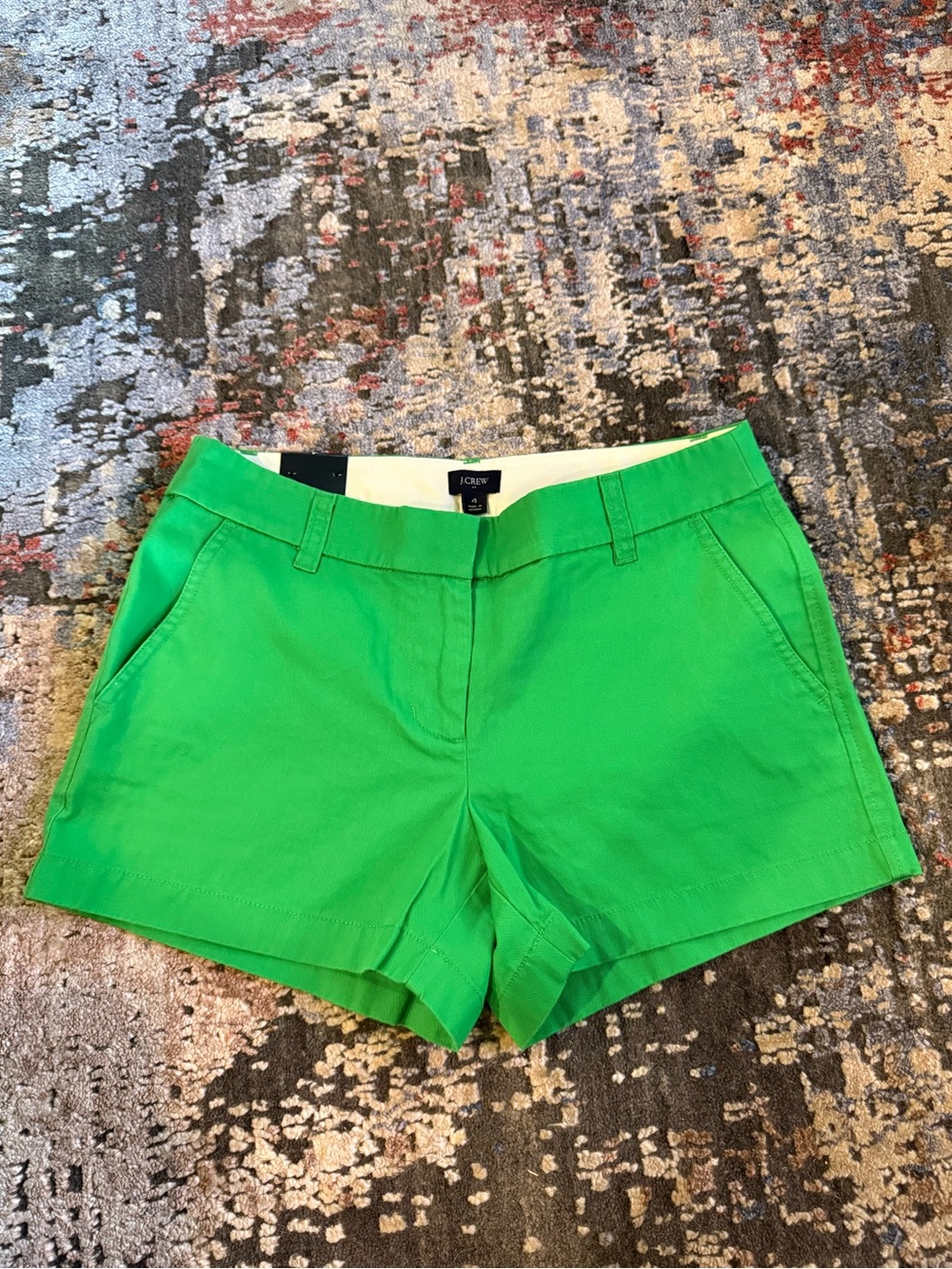 J. Crew Bright Green 3.5 Chino Shorts